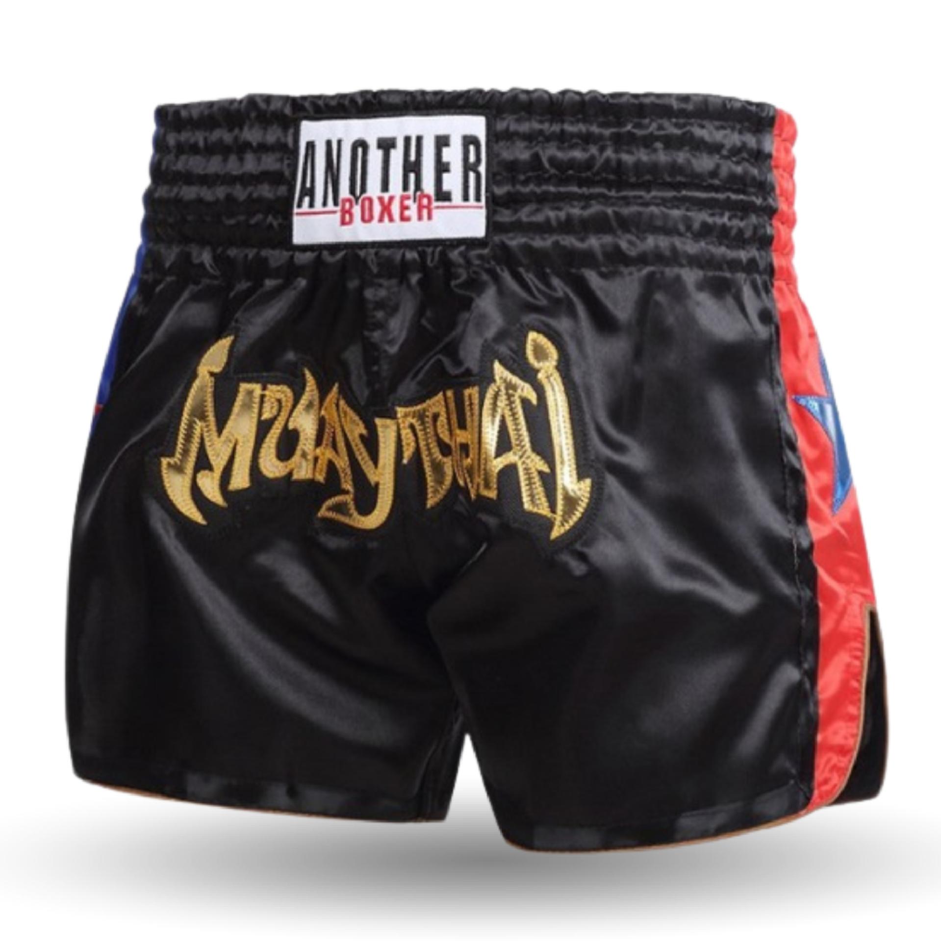 Quần Muay Thái Another Boxer Muay Thai Short Đen Sọc Đỏ
